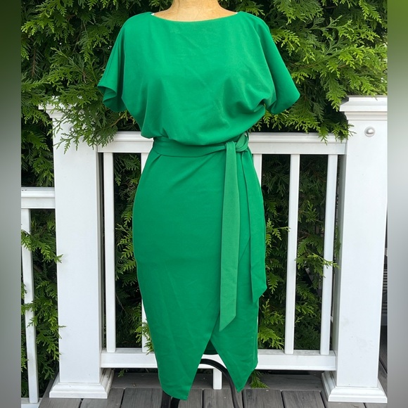 Kensie; Emerald Green Belted Waist Dress; Mint Condition; NWOT; Women’s 6 - Picture 1 of 8